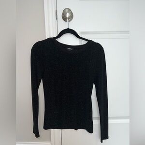 Shimmery black top